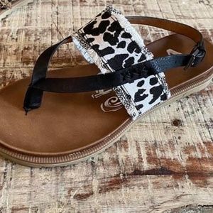 Cow Print Sandals